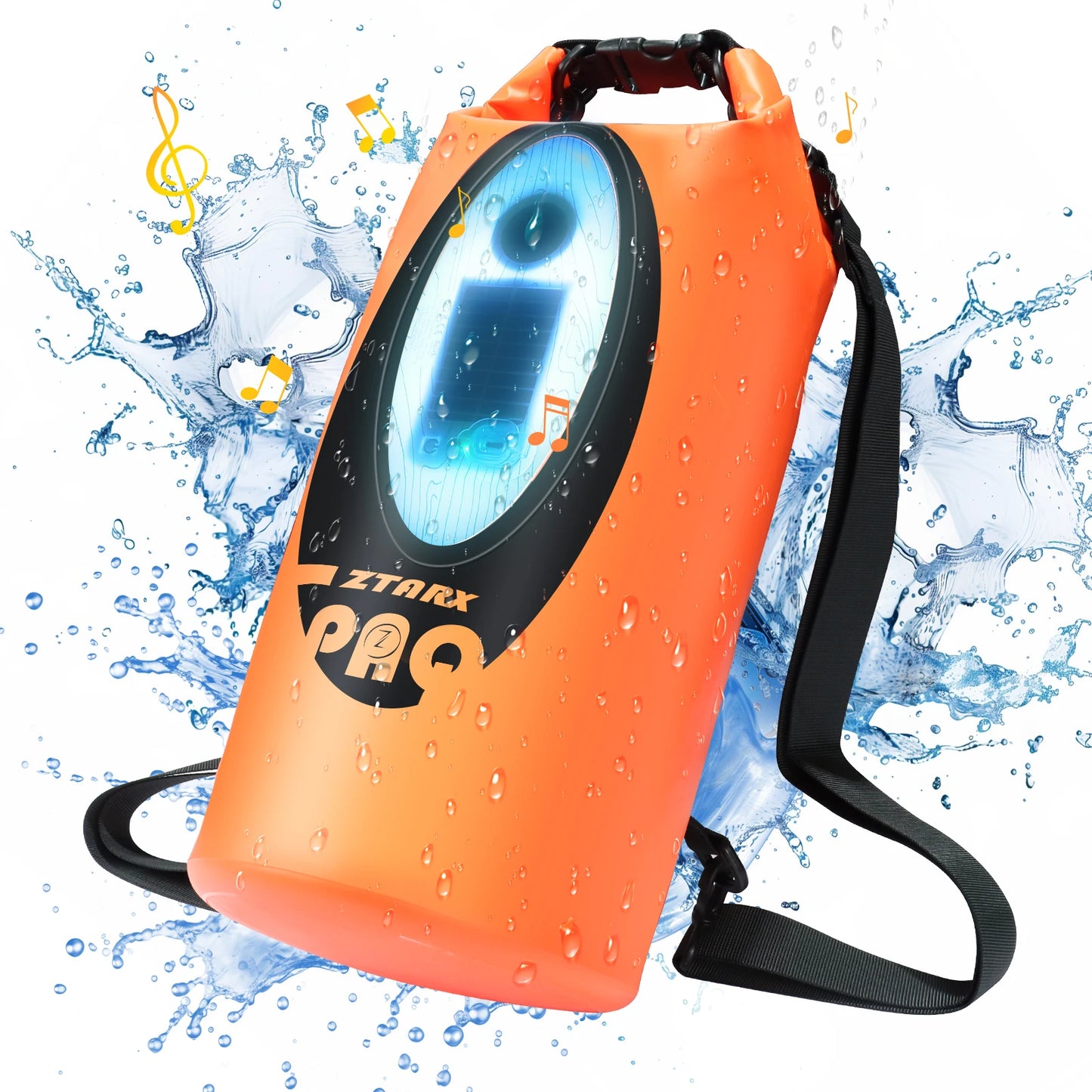 Selorss Solar Powered Waterproof Hiking Backpack With Bluetooth Speaker