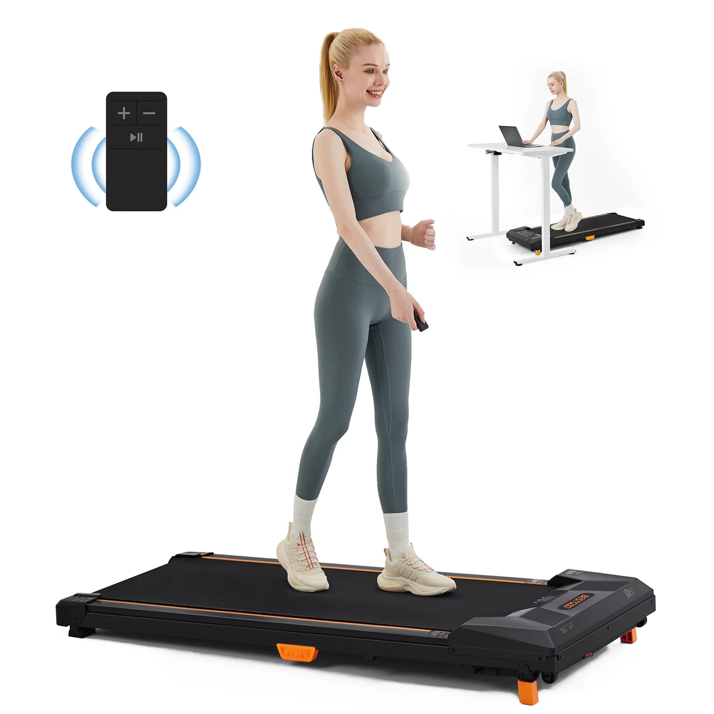 Driving Under Desk Treadmill Incline Walking Pad 2.5HP