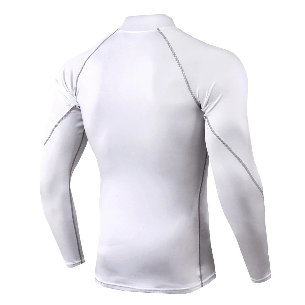 Men Quick Dry Sport T Shirt Long Sleeve Compression Top