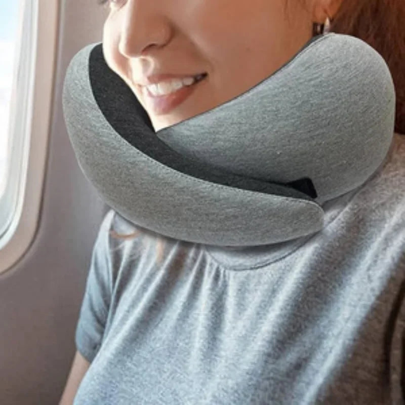 NONECN Travel Neck Pillow Memory Foam U Shape Auto Headrest