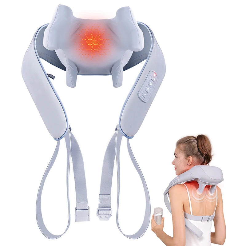 MASGREE Shiatsu Back Neck Massager With Heat And Cordless