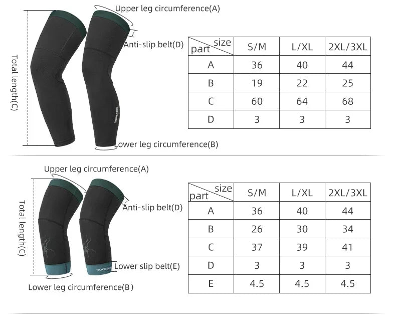 ROCKBROS Cycling Leg Sleeve Windproof Fleece Warmth