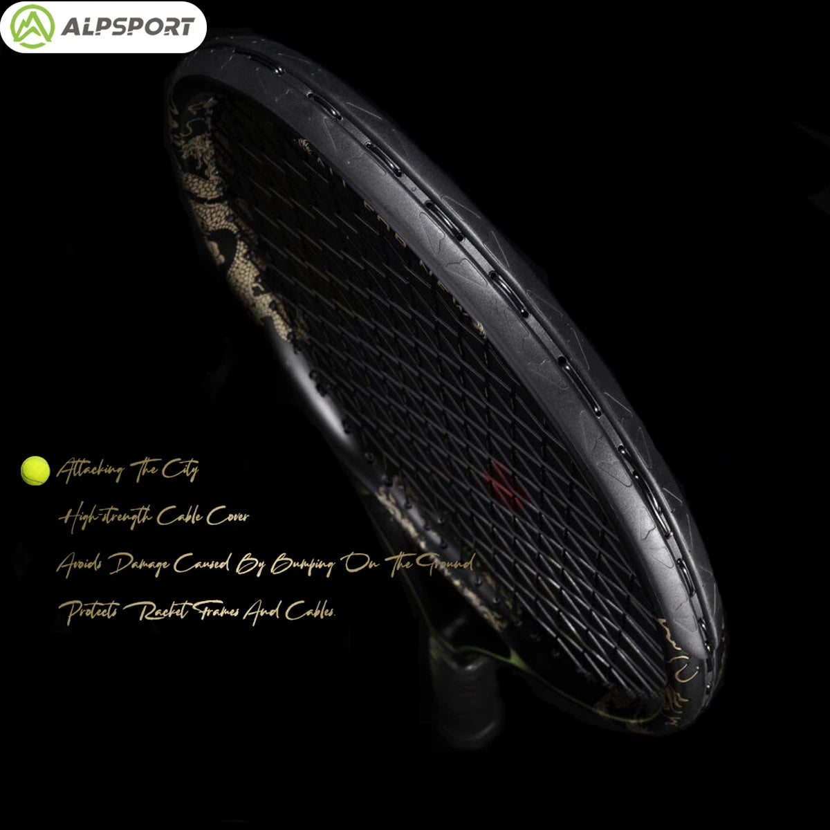 ALPSPORT JL Carbon Fiber Tennis Racket For Students And Teens