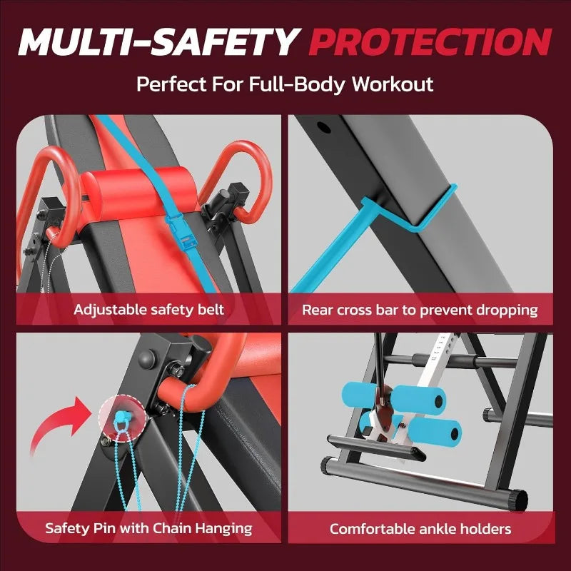 YTYIN Gravity Inversion Table for Back Pain Relief with Lumbar Support