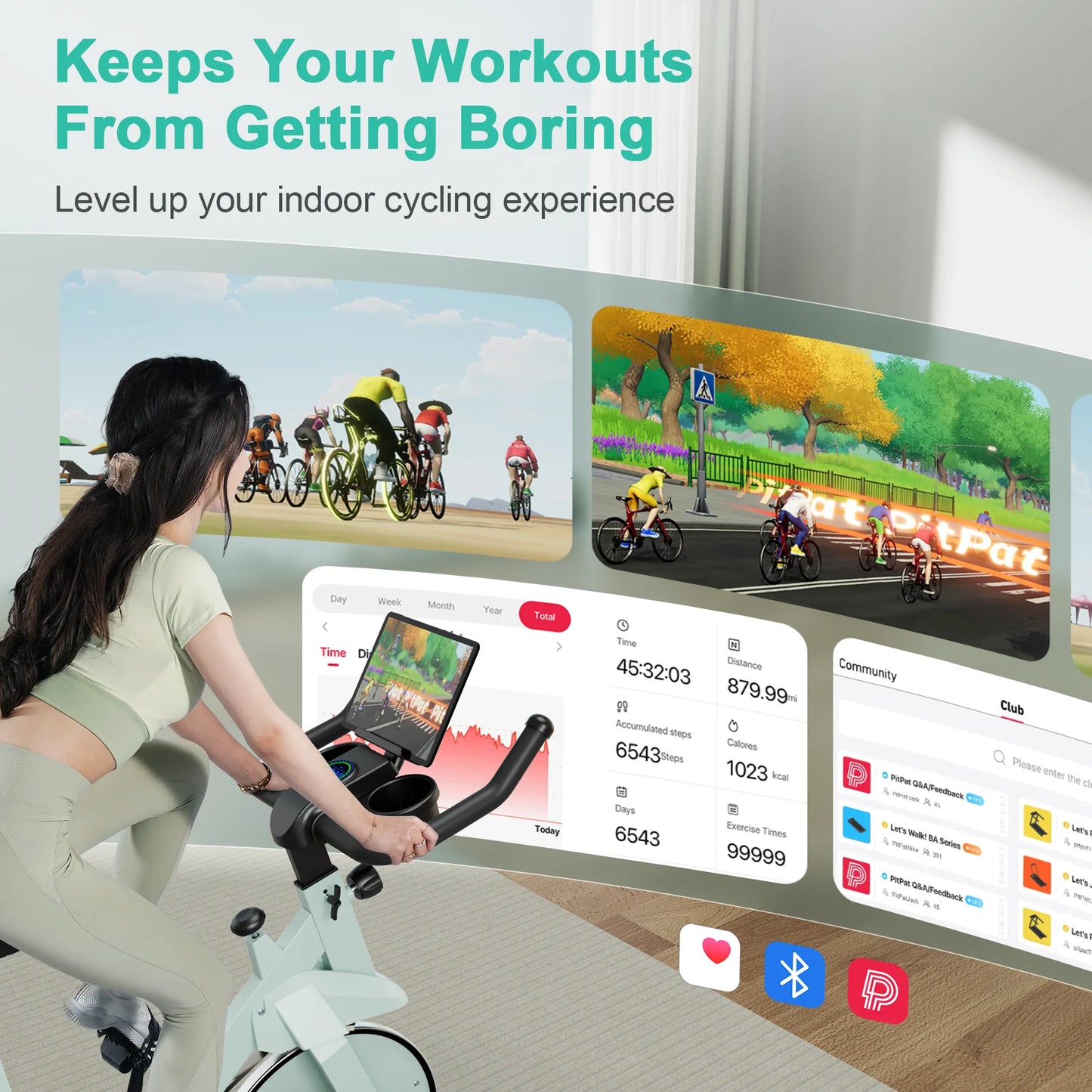 Superun Exercise Bike With 32 Level Magnetic Resistance