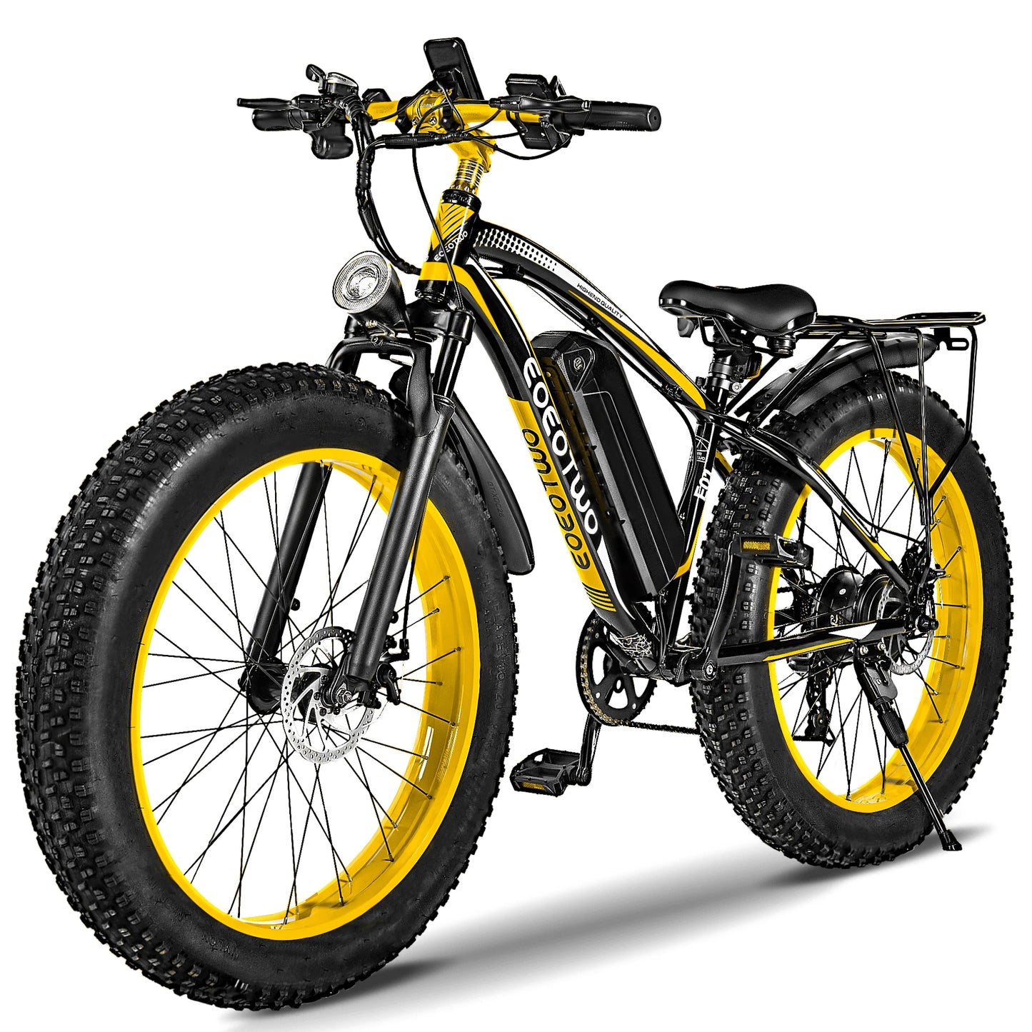 EOEOTWO E01 Electric Fat Tire Bike 34 MPH 1500W Peak Motor