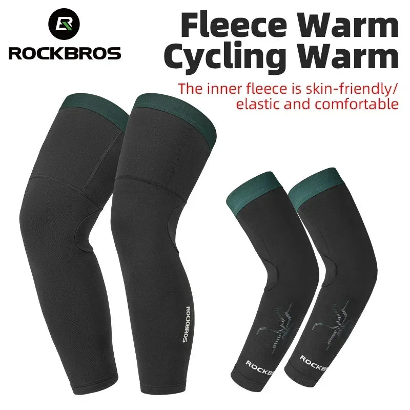 ROCKBROS Cycling Leg Sleeve Windproof Fleece Warmth
