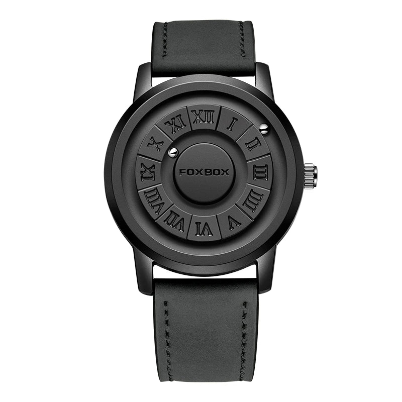 Foxbox Men's Quartz Watch Waterproof Leather Strap