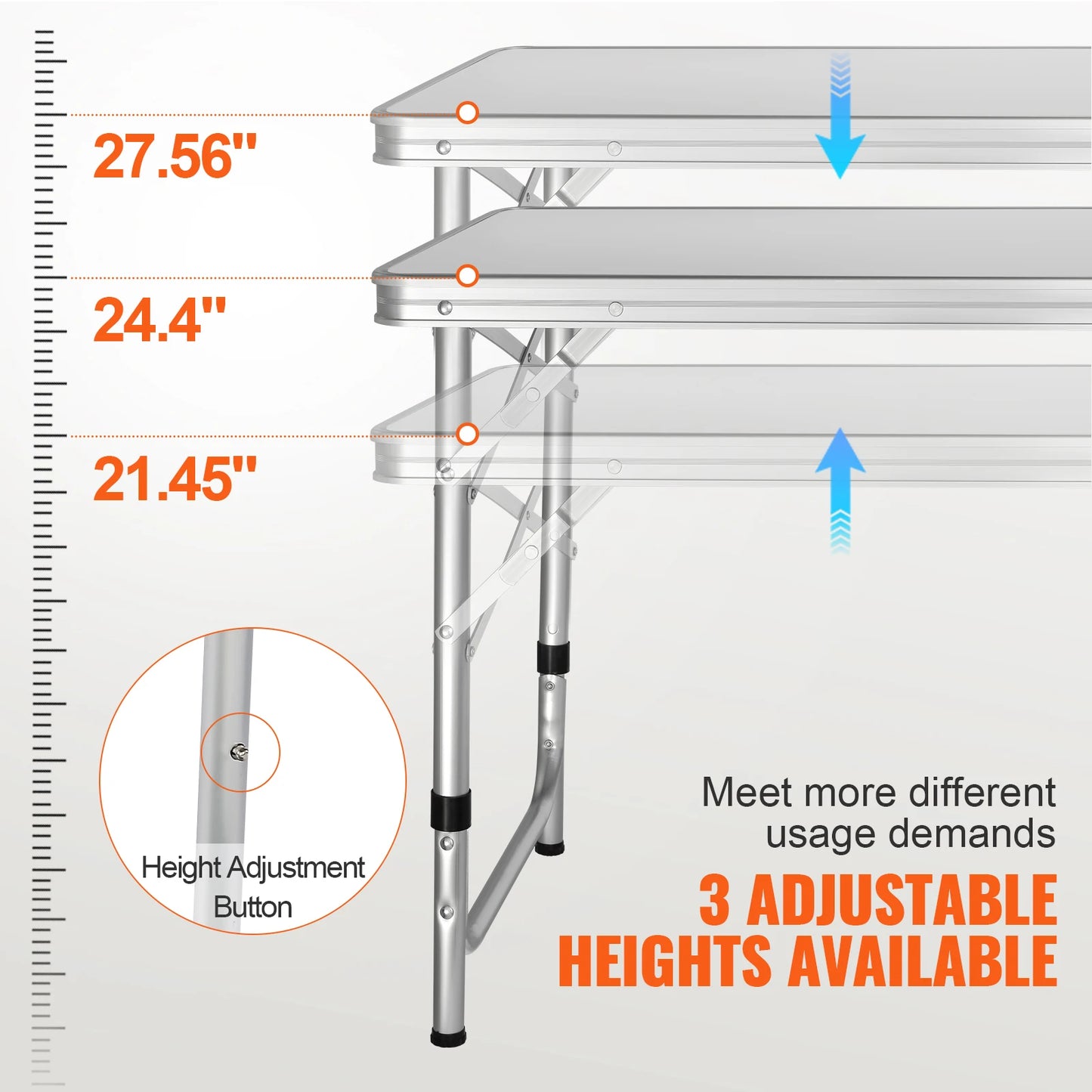 VEVOR Camping Kitchen Table Quick Set-Up Folding Table