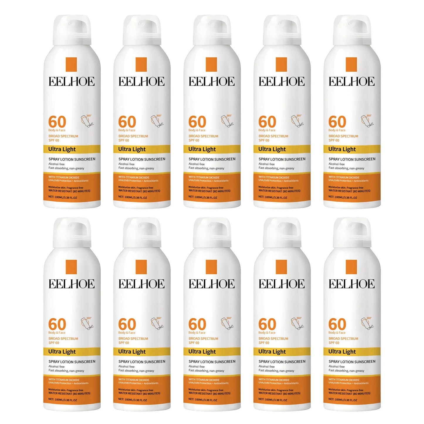 Eelhoe Vitamin E Sunscreen Spray Long Lasting UV Protection