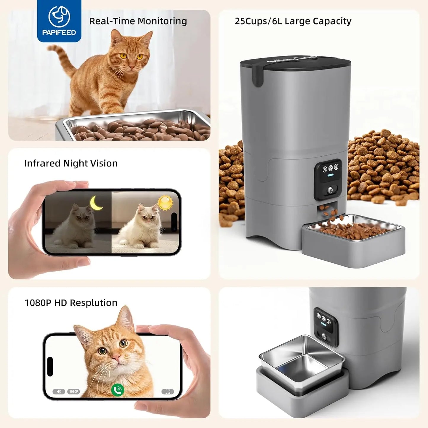 Automatic Pet Feeder With WiFi Camera And App Control
