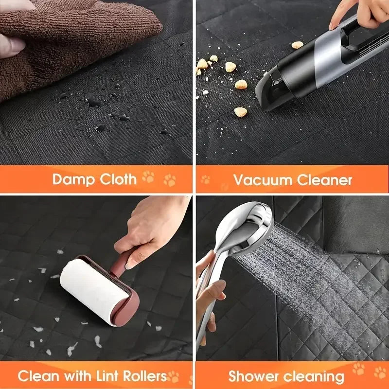 Waterproof Dog Car Seat Cover Hammock Nonslip Travel Back Seat Protector