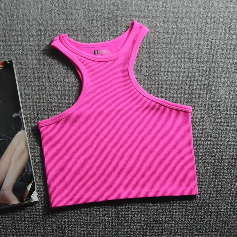 Women Yoga Vest Elastic Gym Crop Top Fitness Tank Pro