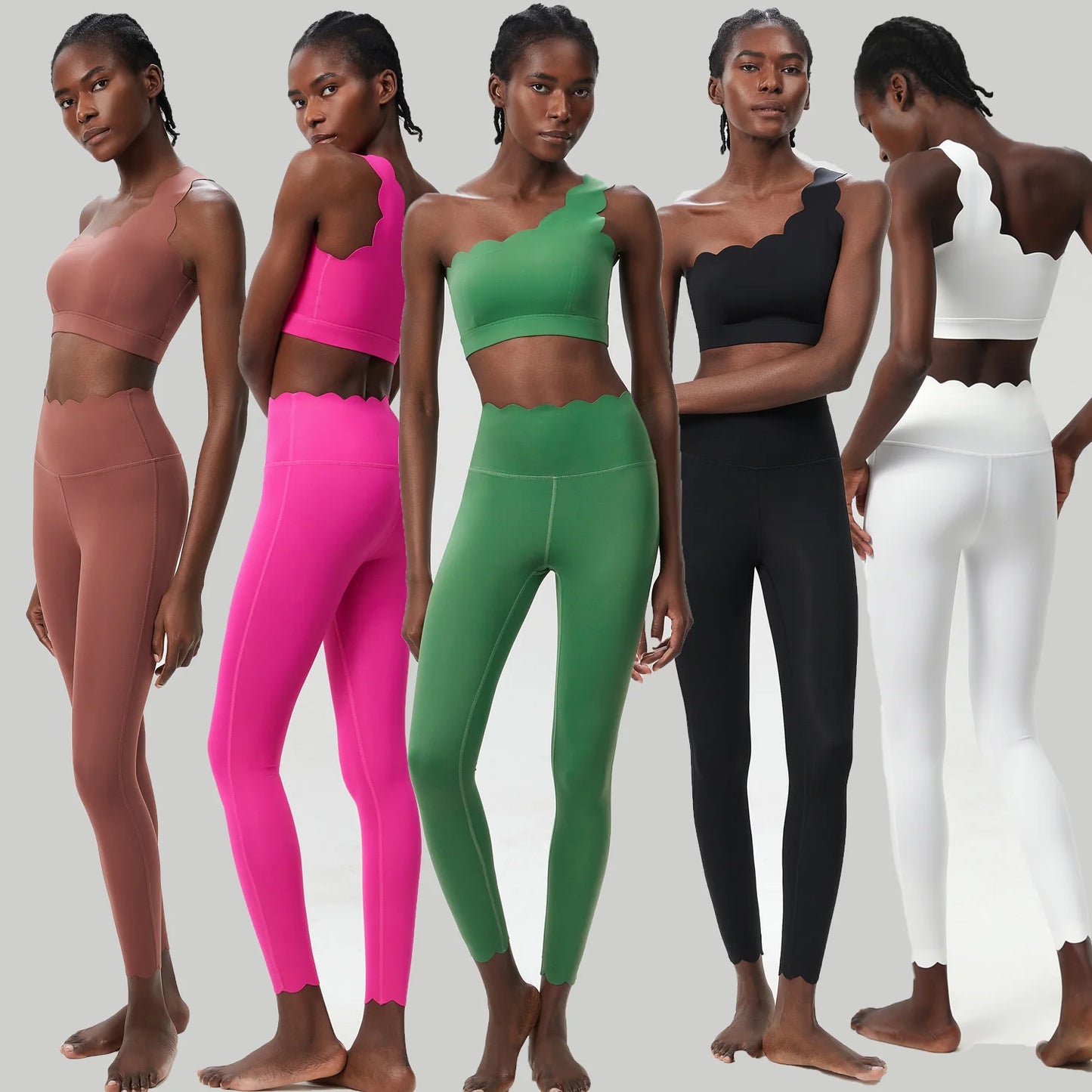 Womens Two-Piece Fitness Yoga Set Breathable Quick Dry Sportswear