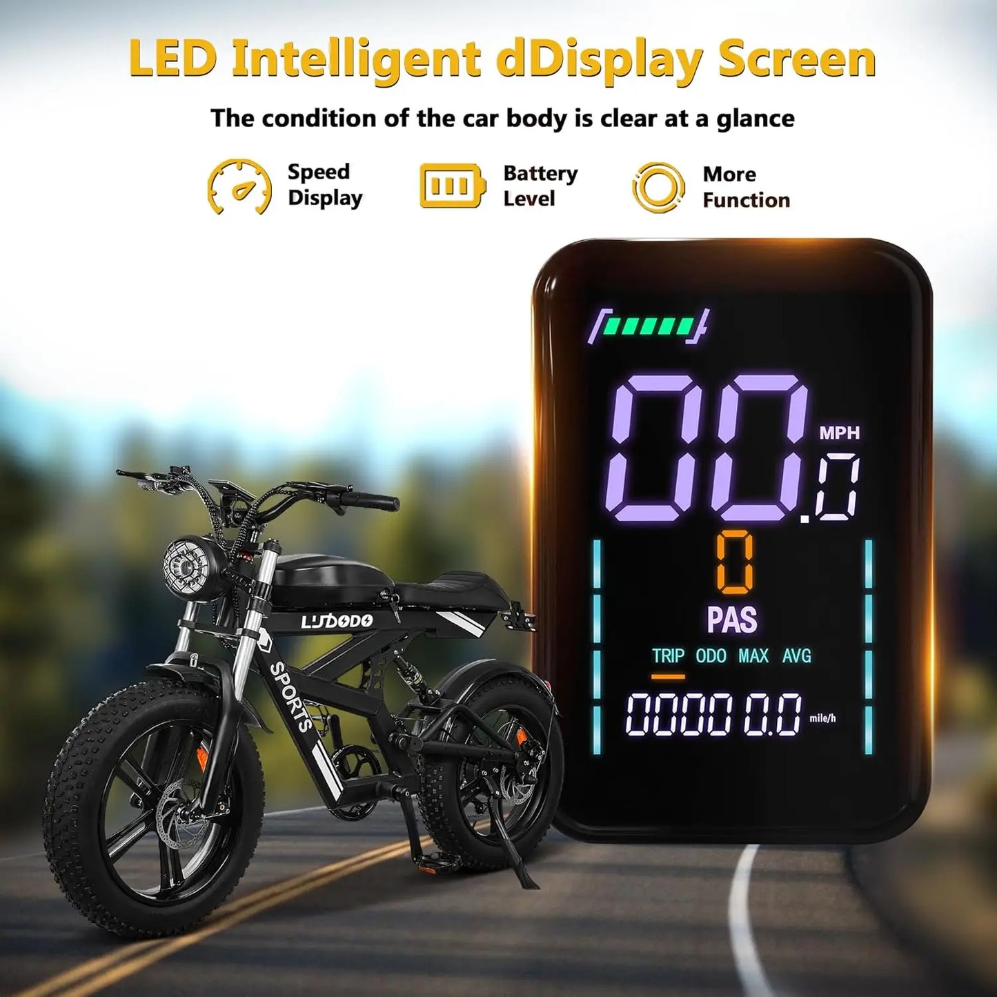 Electric Bike For Adults 1500W Peak 35MPH 48V Battery