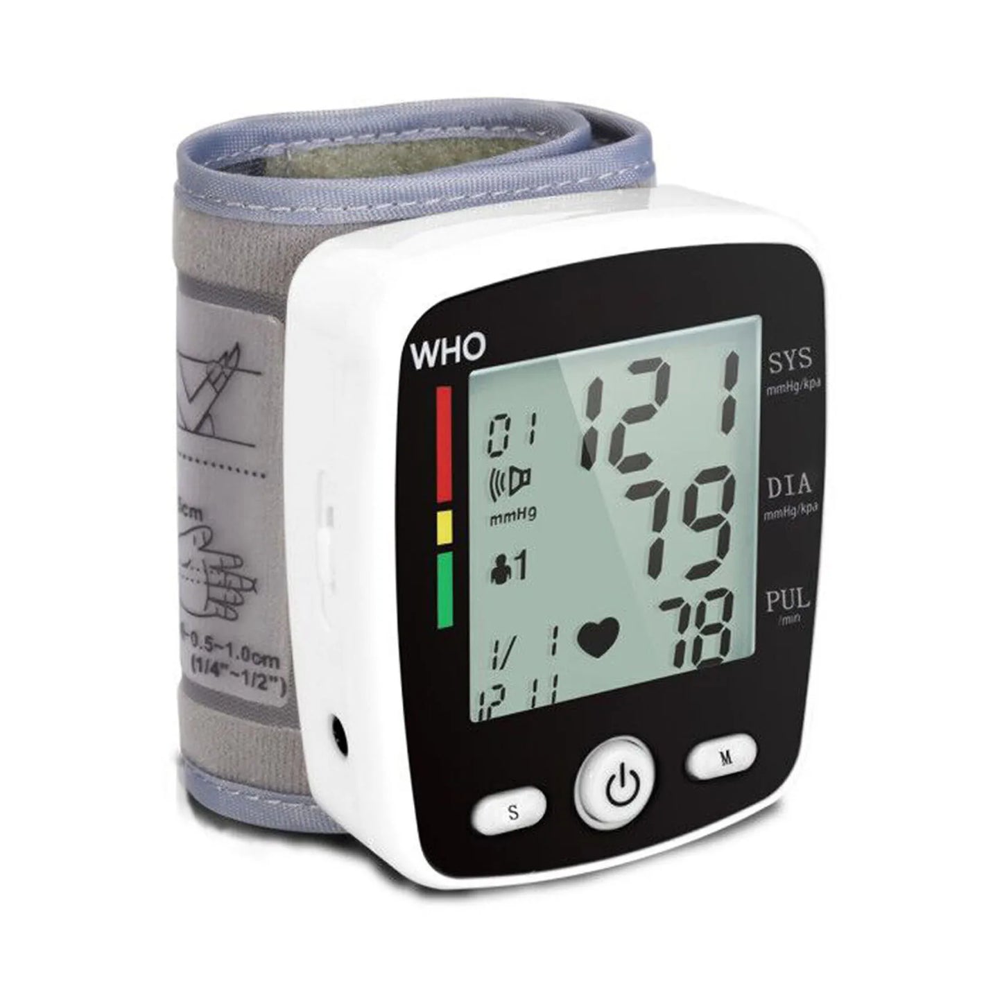 TAKRO Rechargeable Wrist Blood Pressure Monitor With LCD Display