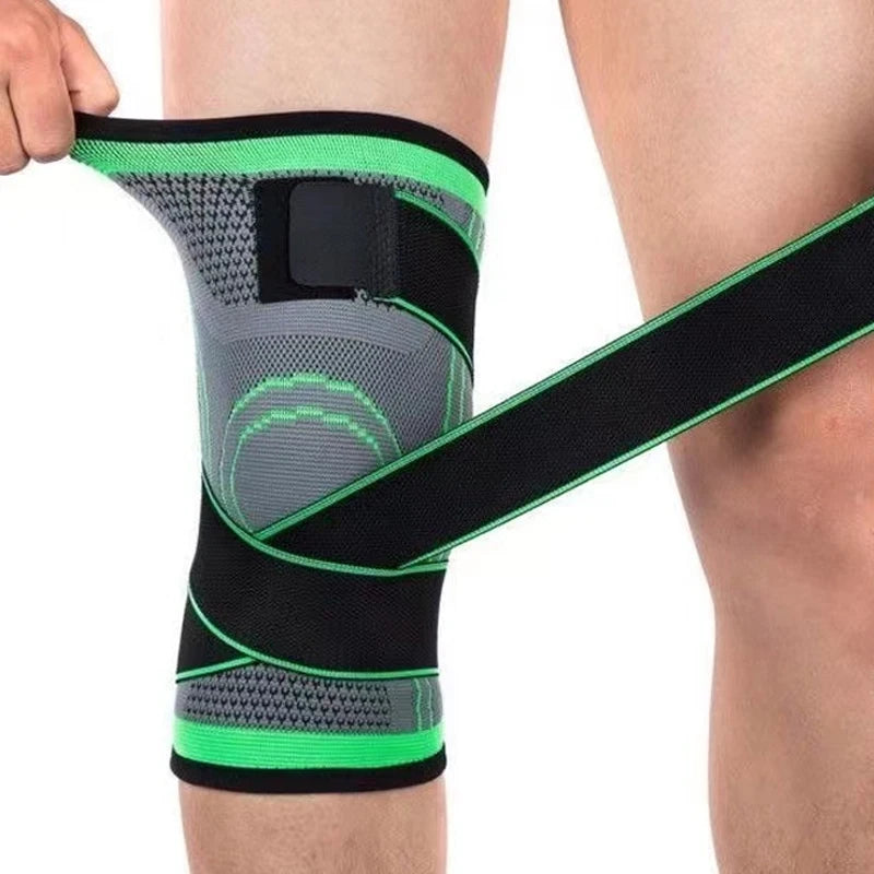 NEW 1PC Sports Kneepad Men Pressurized Elastic Knee Pads Support Fitness Running Gear Basketball Volleyball Brace Protector