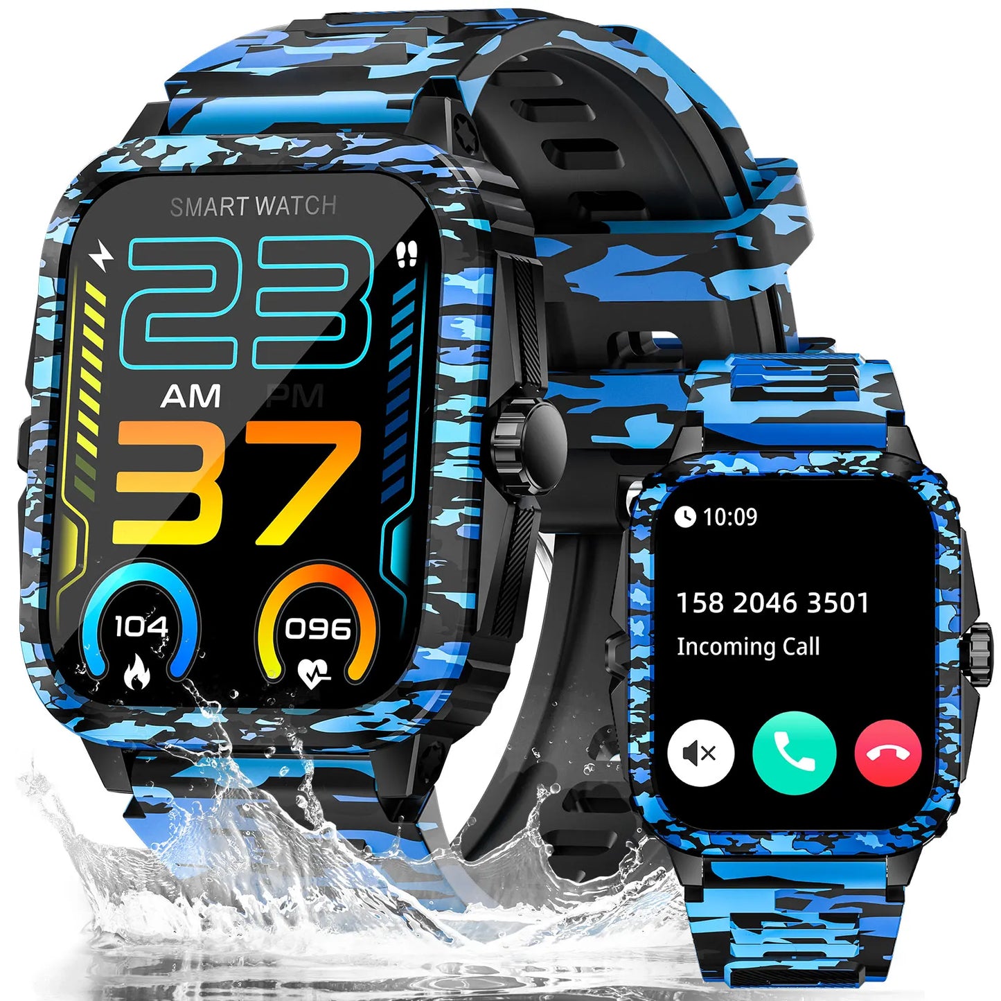 LaNikar Smart Watch Heart Rate Bluetooth Fitness Tracker 3ATM