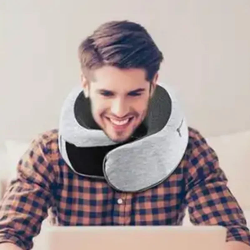 NONECN Travel Neck Pillow Memory Foam U Shape Auto Headrest