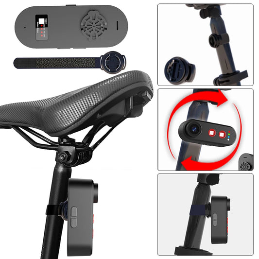 Bike Camera With Tail Light 150 Degree Wide Angle Capture