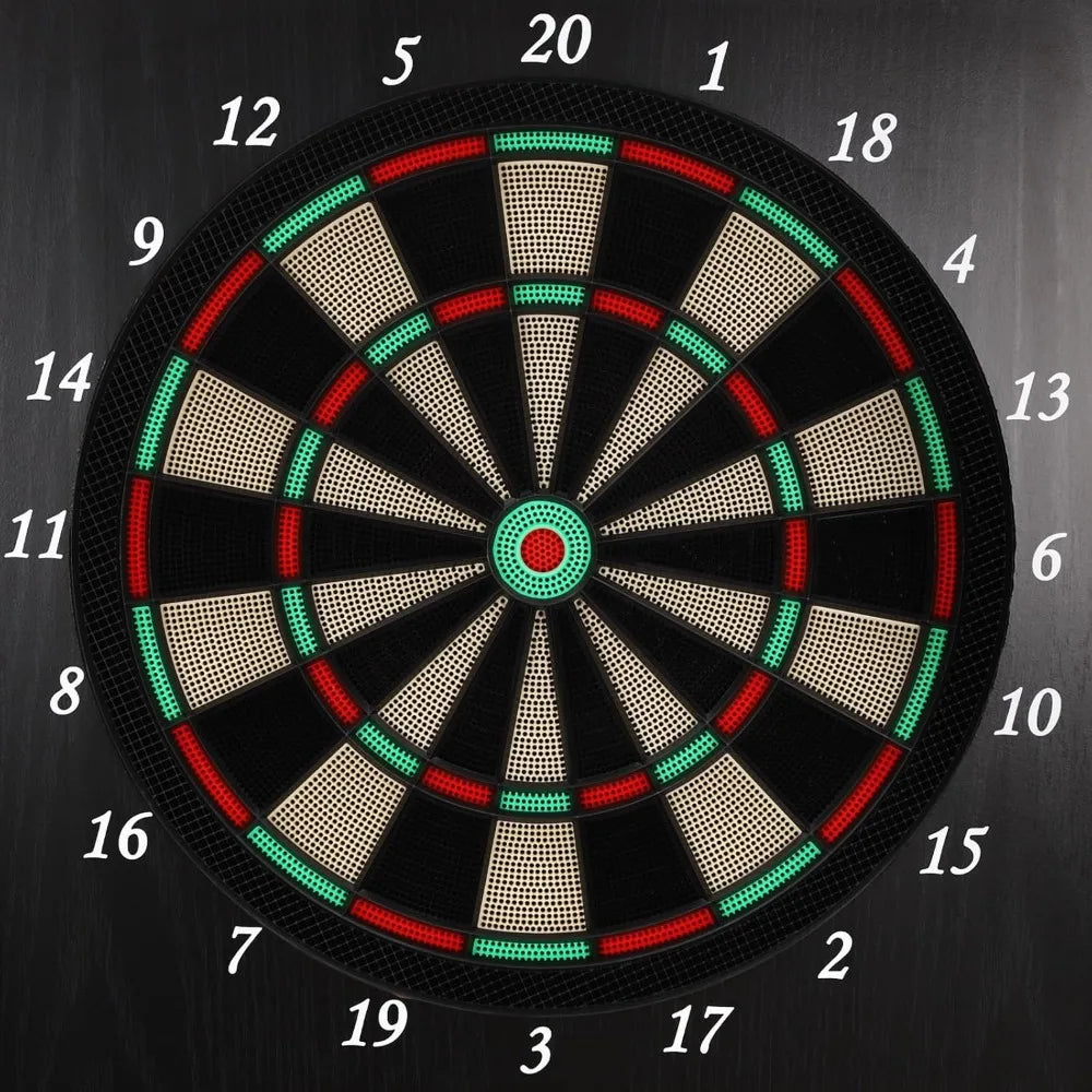 Dartboard Cabinet Set With Electronic LCD Scoreboard