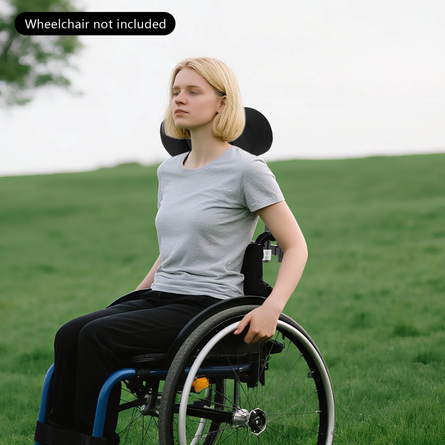 Bymaocar Wheelchair Headrest With Three Dimensional Adjustability