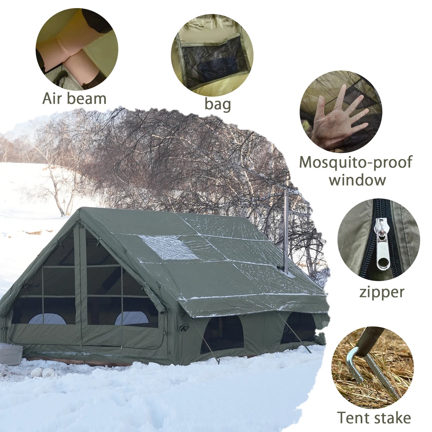 Pakicetus Quick Setup Inflatable Camping Tent For Family