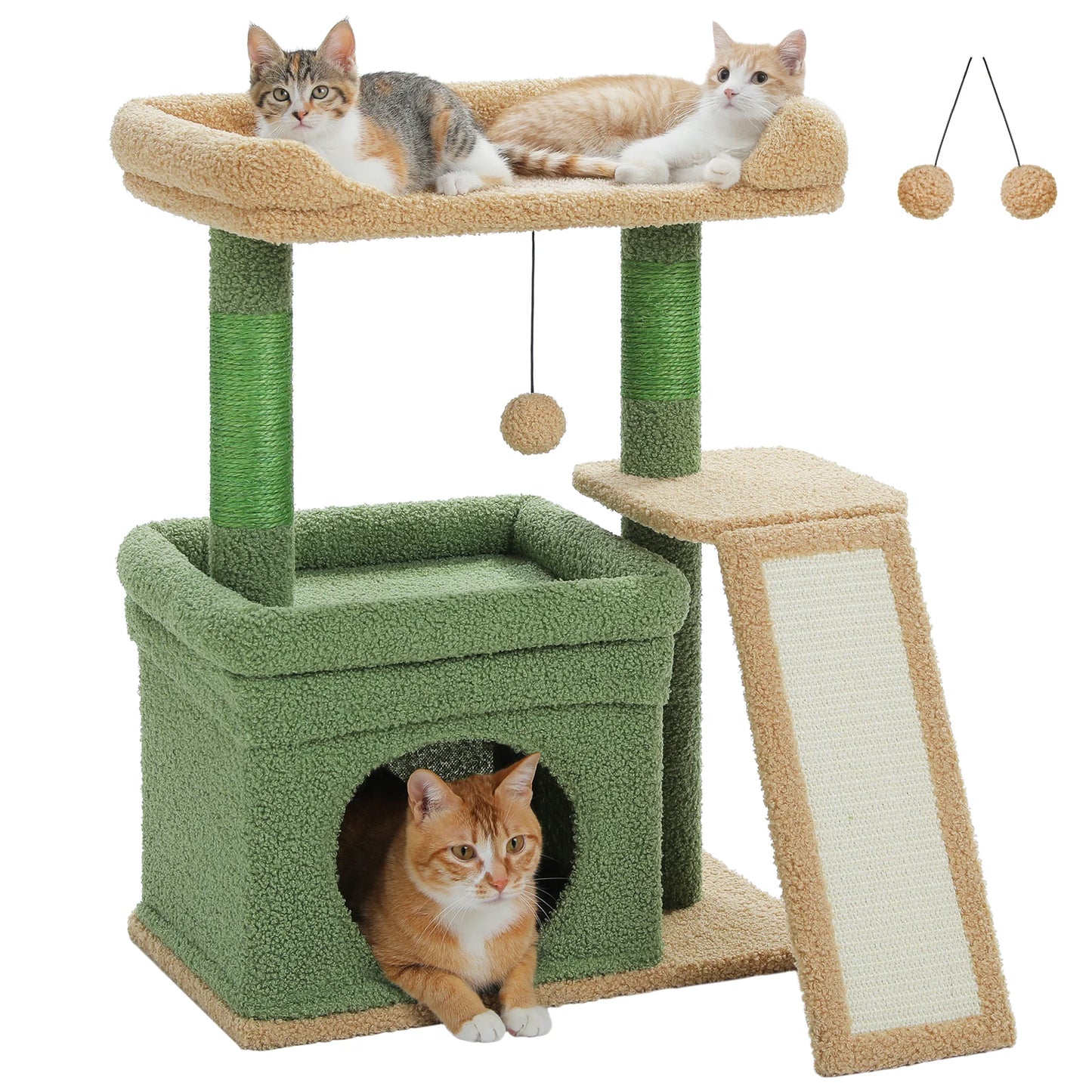 PAWZ Road Small Cat Tree Indoor Tower With Scratching Post