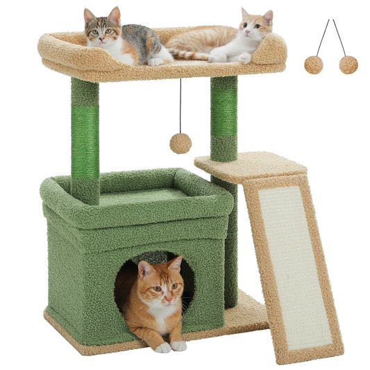 PAWZ Road Small Cat Tree Indoor Tower With Scratching Post