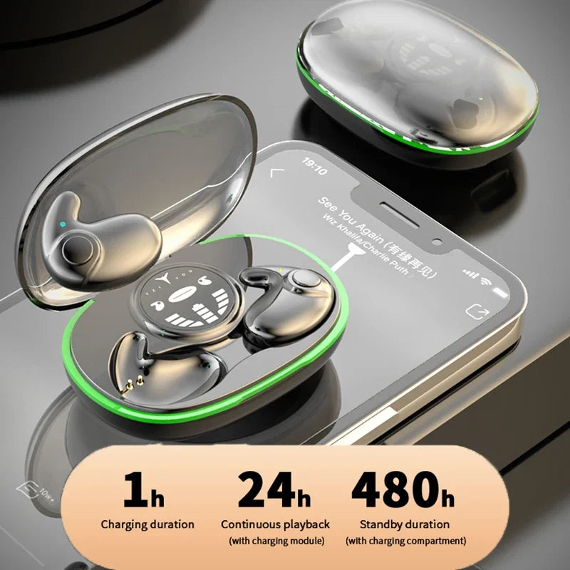 SHUKE Invisible Sleep Earphones With Bluetooth 5.3 Noise Reduction