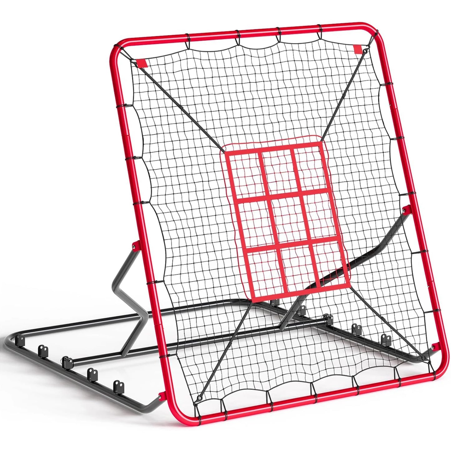 TWISTER.CK Baseball Pitching Rebounder Net 9-Hole Angled Practice Trainer
