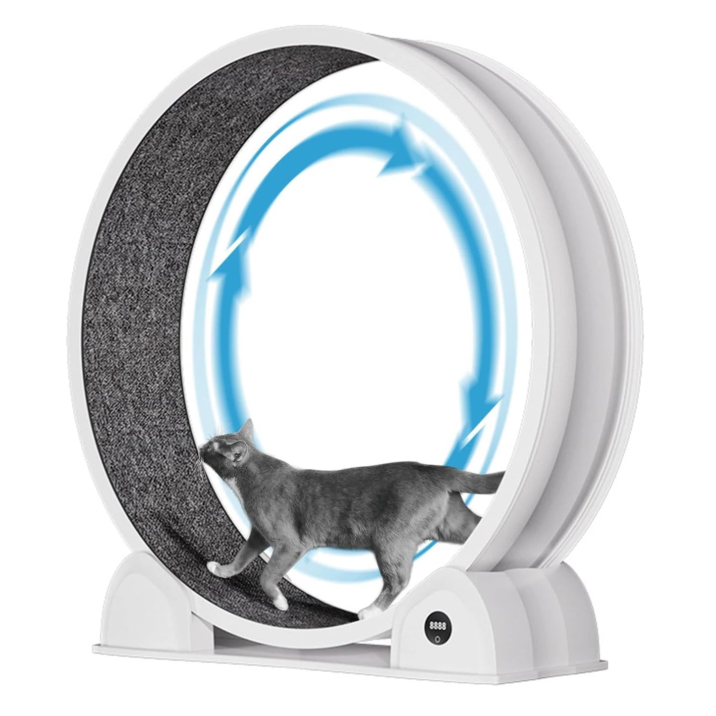 HiMISSCN Quiet Cat Exercise Wheel For Indoor Cats With Pedometer