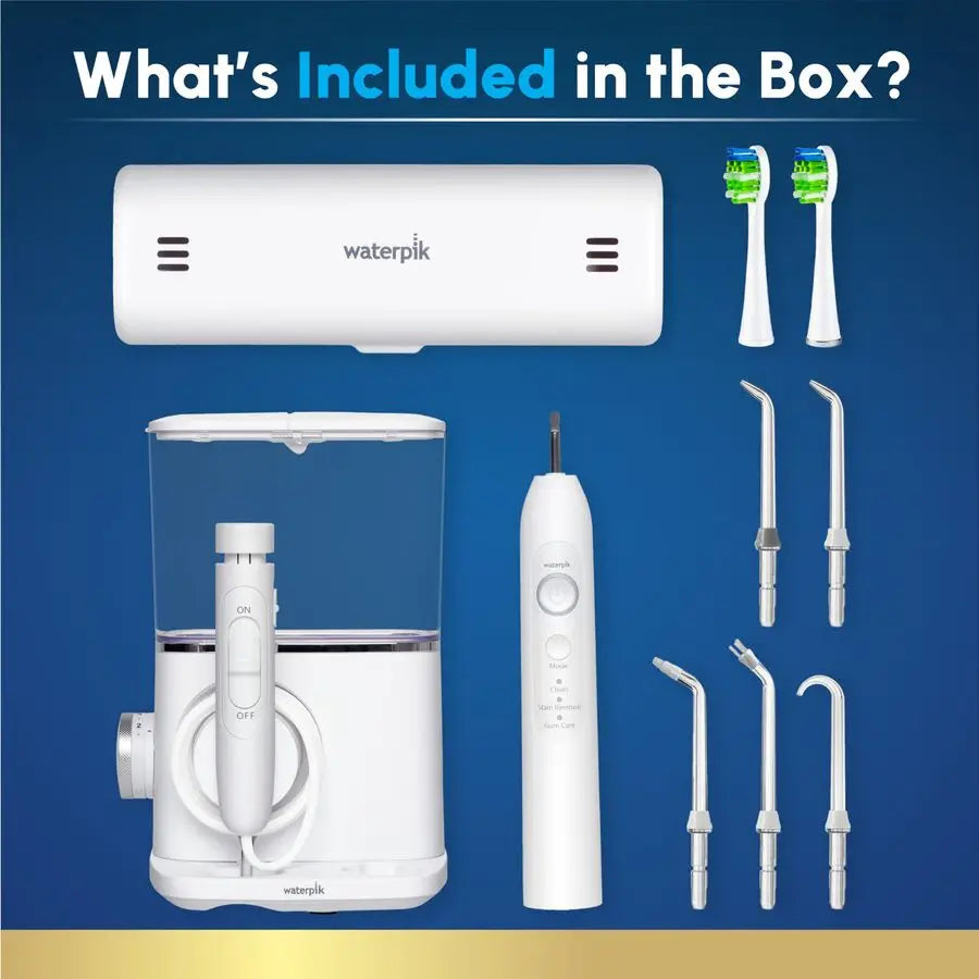 XMSJ Sensonic Complete Care Water Flosser and Rechargeable Electric Toothbrush