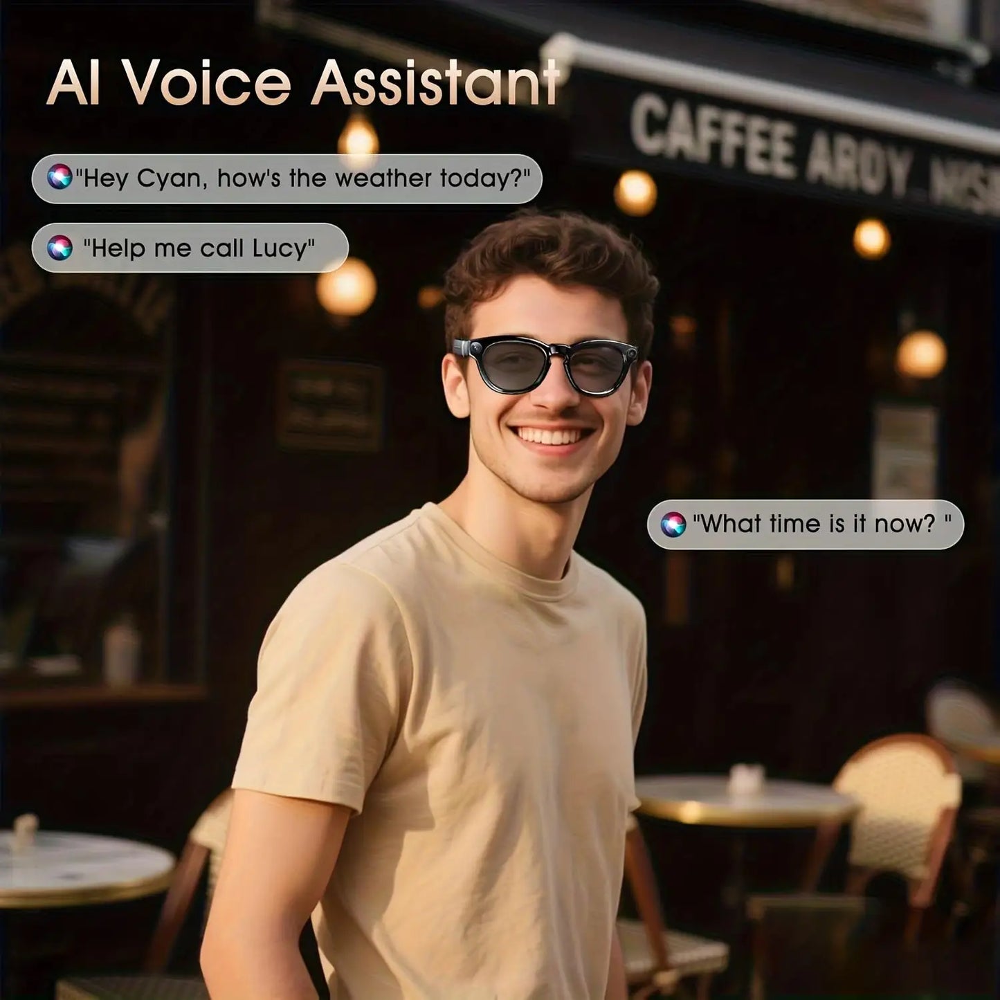 Smart Glasses Real Time Translation AI Chat Assistant