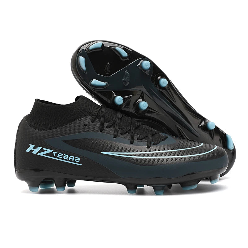 Qztzx Men's Soccer Shoes Breathable Cleats for Outdoor Play