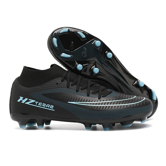 Qztzx Men's Soccer Shoes Breathable Cleats for Outdoor Play