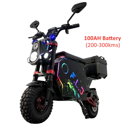 FLJ Scooter F14 72V 12000W Electric Dual Motor Removable Battery 68 MPH