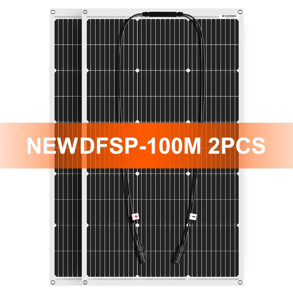 DOKIO 100W Flexible Monocrystalline Solar Panel For Camping