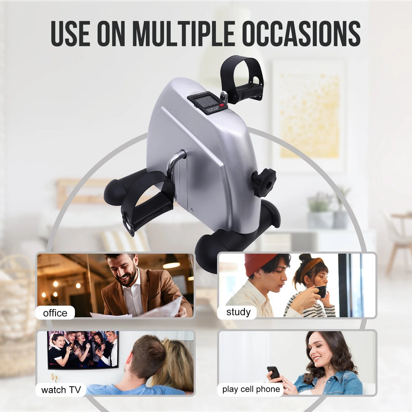 Fol Mini Pedal Exercise Bike Under Desk Portable Fitness