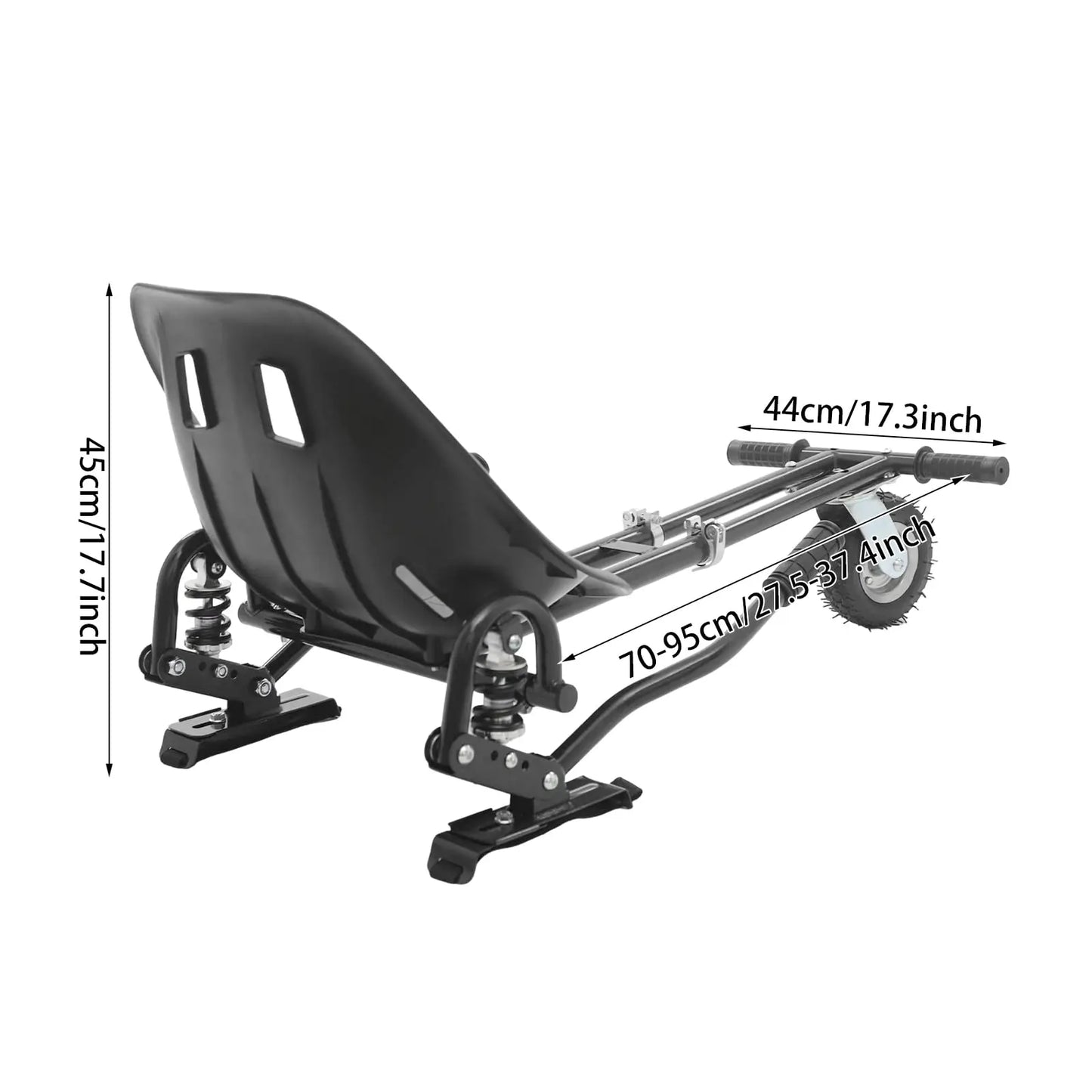 Bymaocar Hoverboard Seat Attachment Go Kart With Dual Rear Shock Absorption