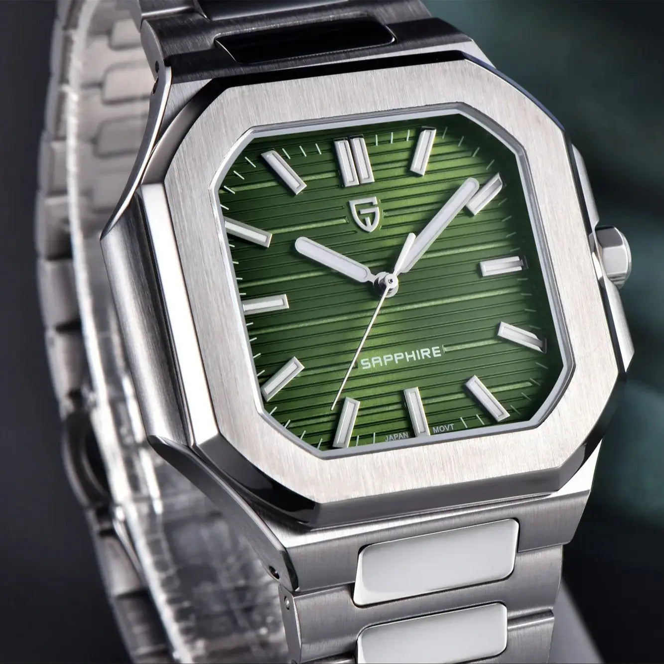 PAGANI DESIGN Men's Quartz Wristwatch Stainless Steel Sapphire Waterproof