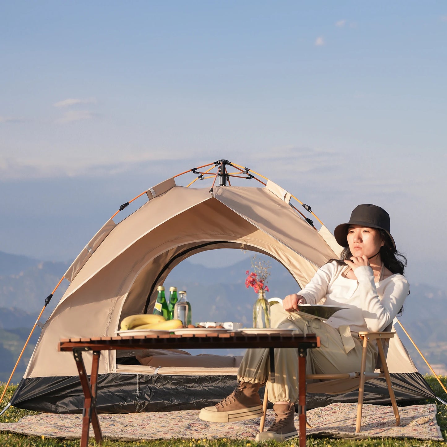Pakicetus Windproof Camping Tent, Easy Setup, Lightweight Family Tent