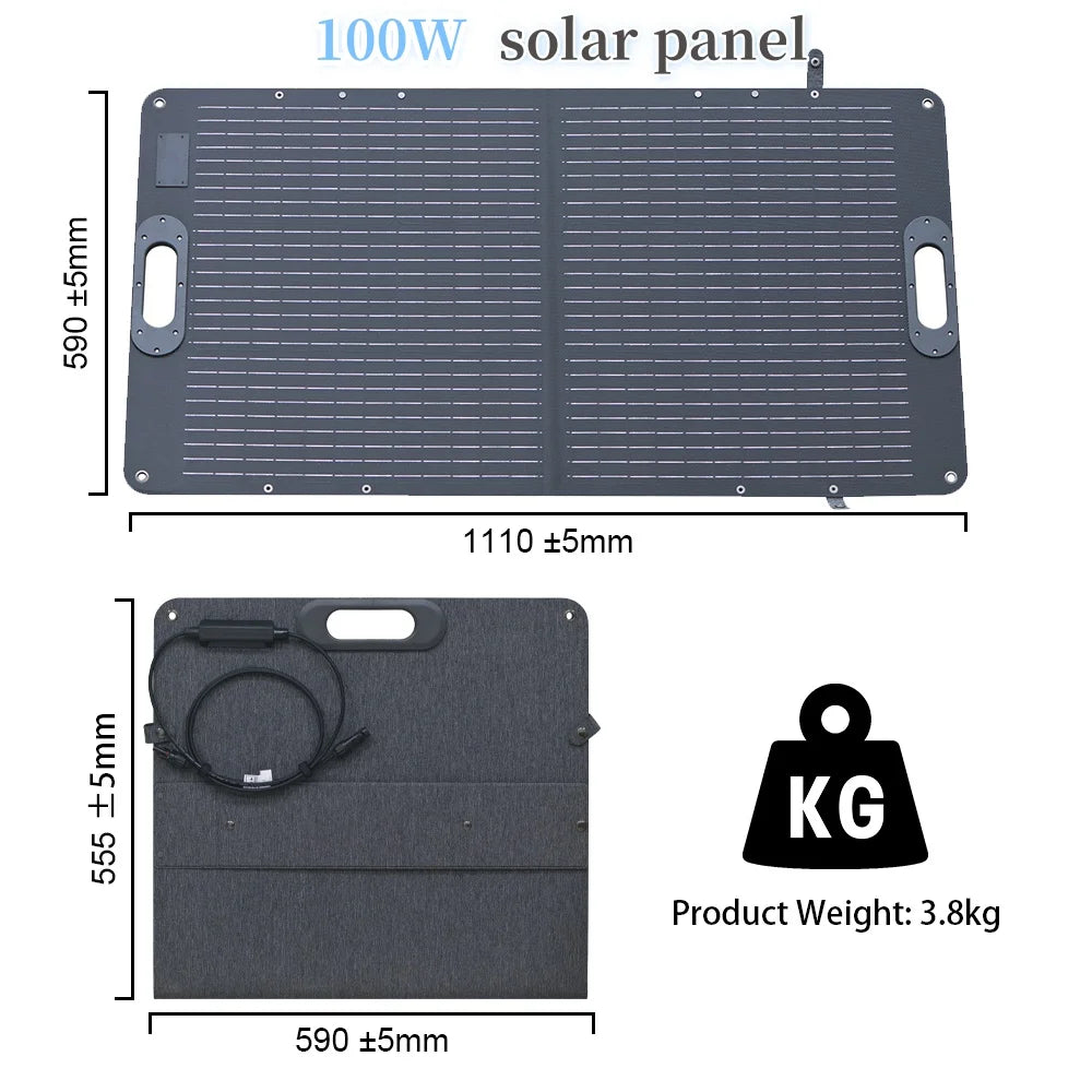 Cakosimo 600W LiFePO4 Solar Portable Power Station for Camping