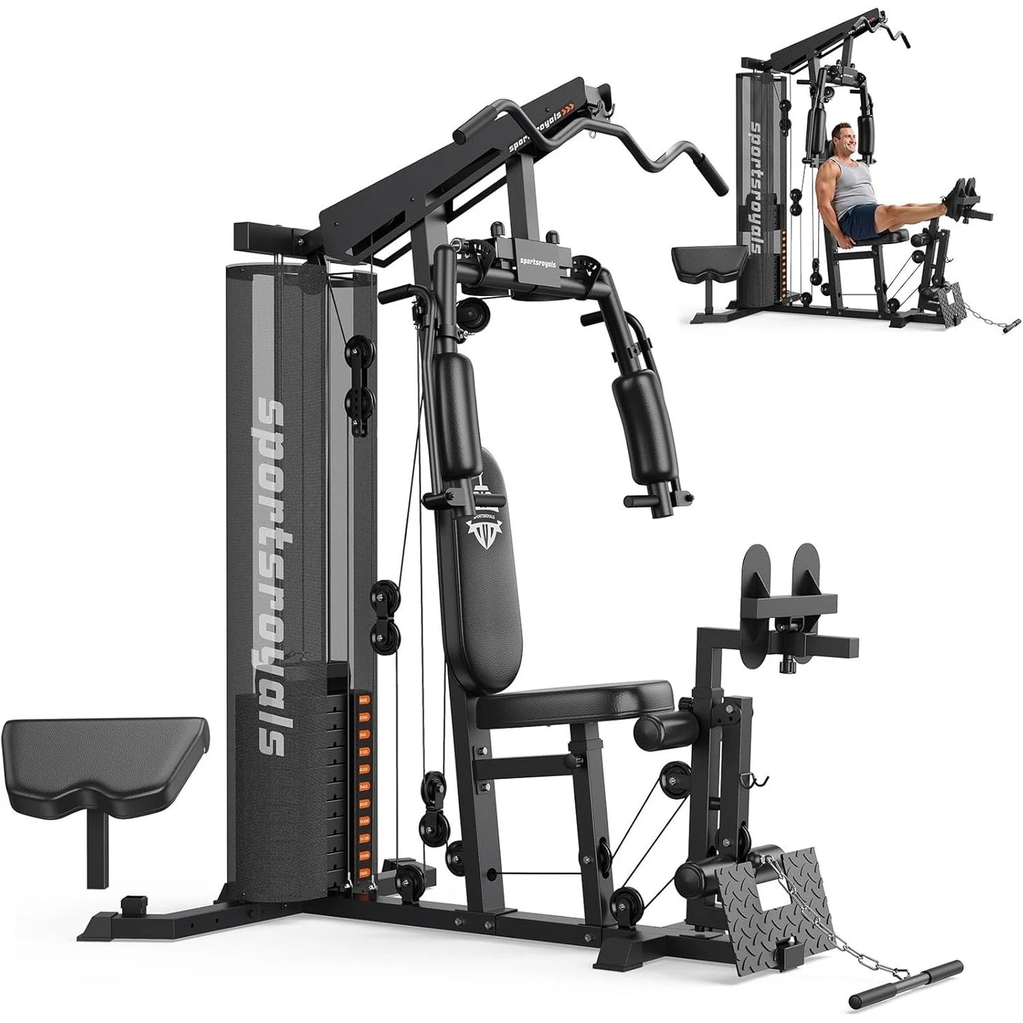 FED Fitness Home Gym Equipment With 150LBS Weight Stack