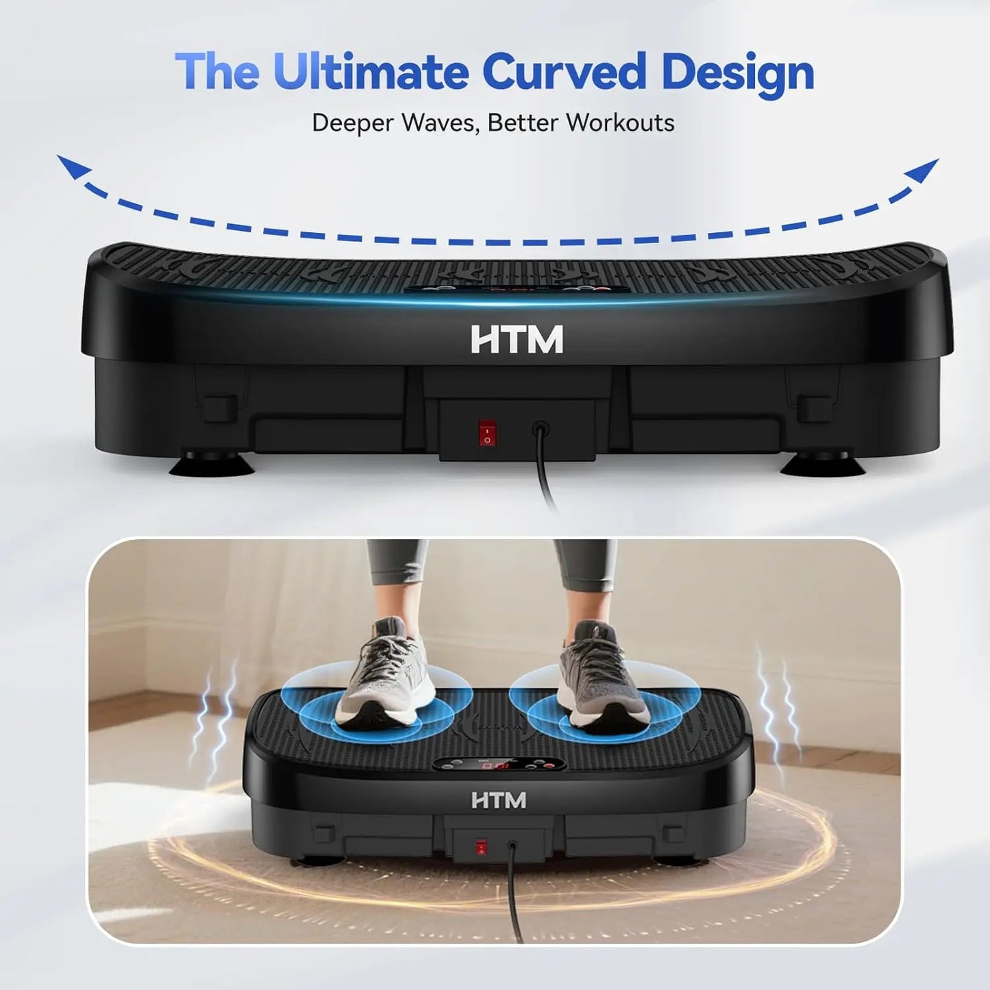 HTM Vibration Plate Fat Burning Fitness Platform 120 Levels Home Gym
