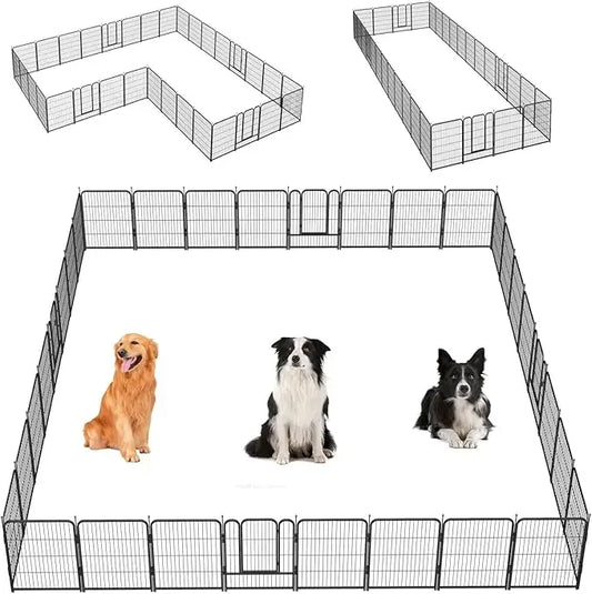 Heavy Duty Portable Dog Playpen With Door For Indoor Outdoor Use