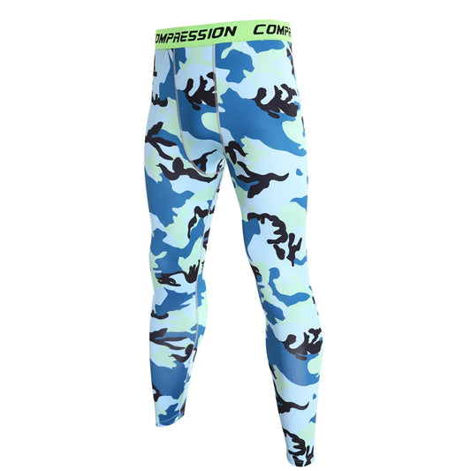 Men Camouflage Running Leggings Quick Dry Training Tights