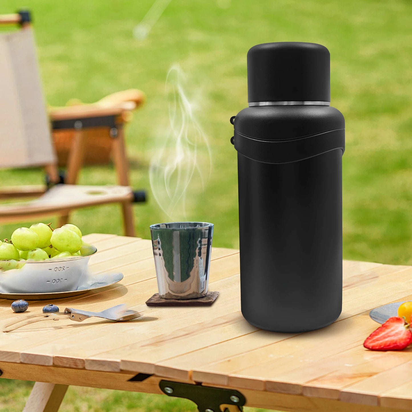 NONEDrinkware Vacuum Insulated Water Bottle for Outdoors and Car