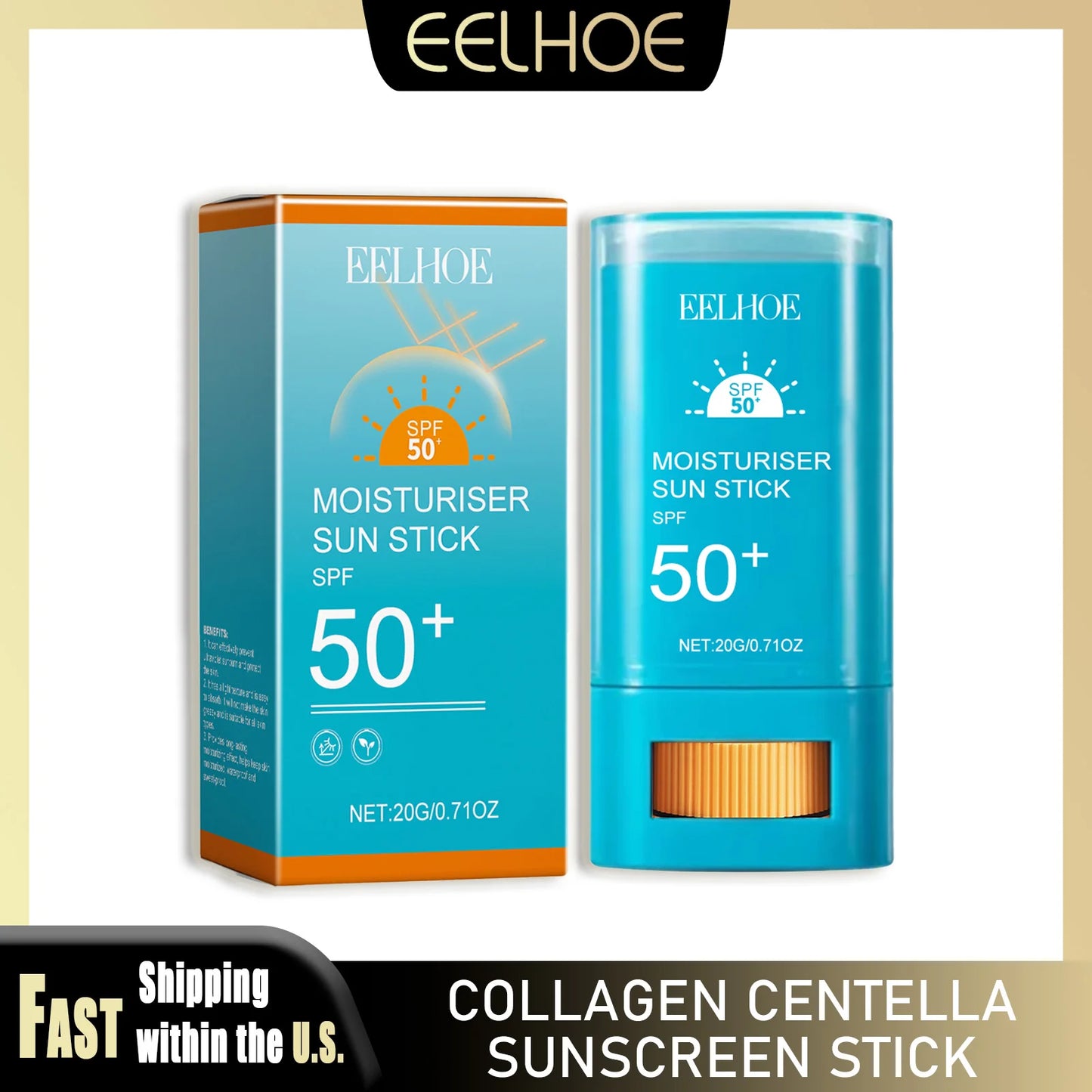 Eelhoe Centella Sunscreen Stick SPF 50 Plus Long Lasting Moisturizer