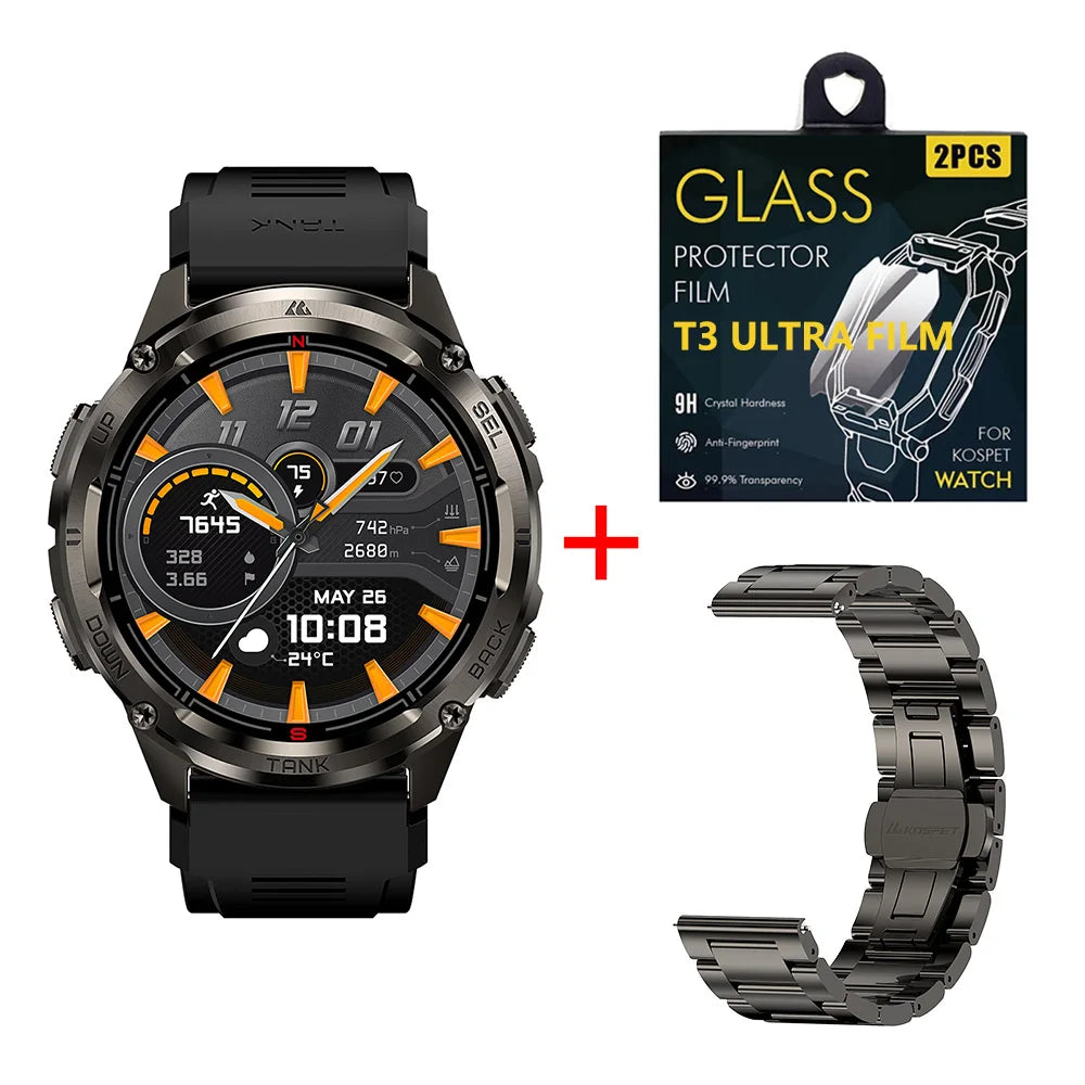 KOSPET Tank T3 Ultra 2 GPS Smartwatch IP69K Waterproof Bluetooth